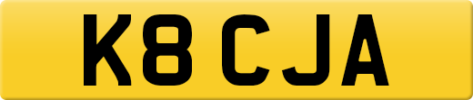 K8 CJA private number plate